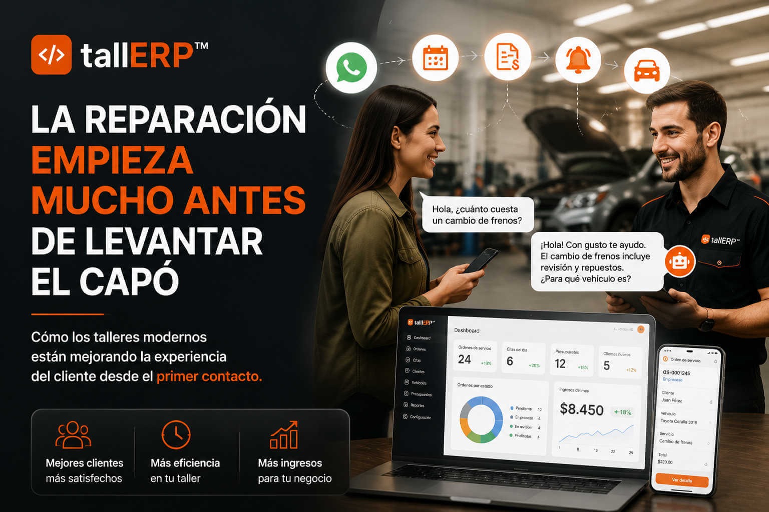 La reparación empieza mucho antes de levantar el capó