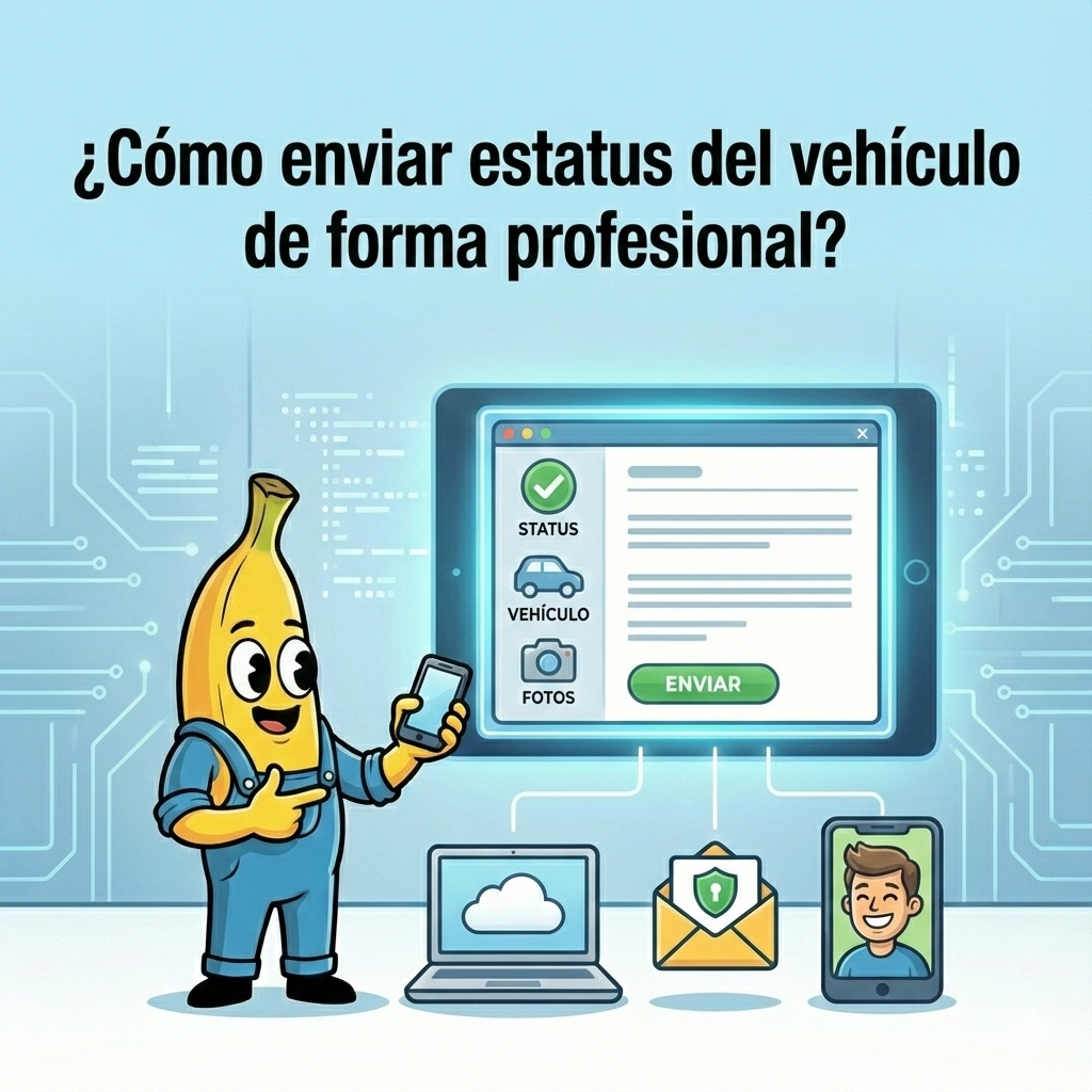 ¿Cómo enviar estatus del vehículo de forma profesional?
