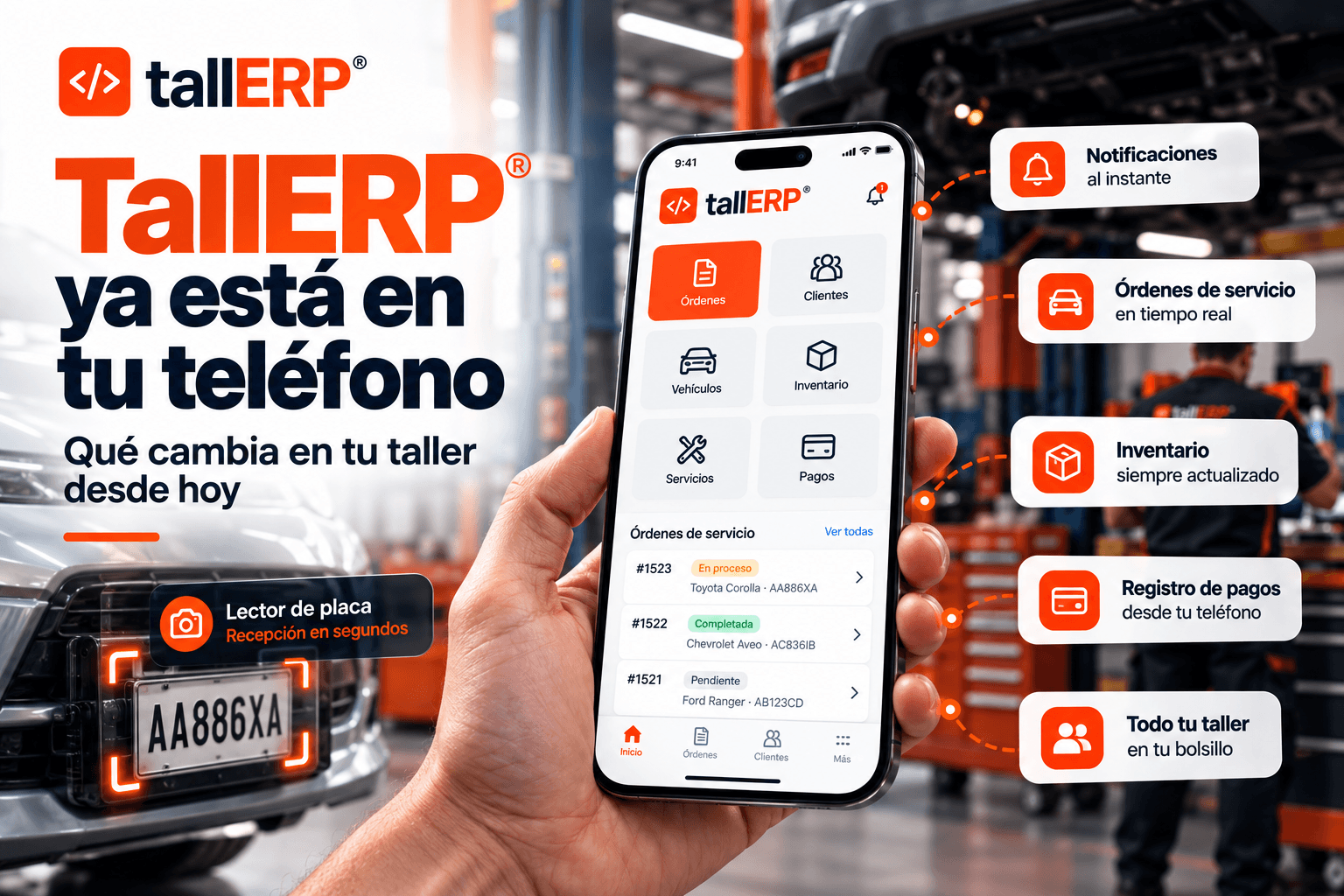 TallERP® ya está en tu teléfono: qué cambia en tu taller desde hoy