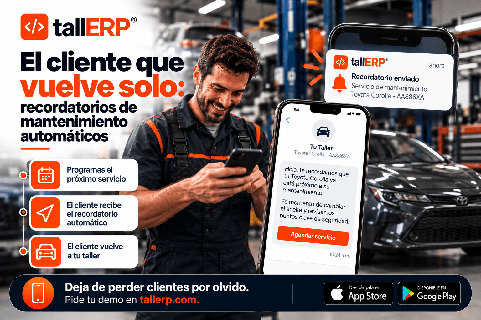 El cliente que vuelve solo: recordatorios de mantenimiento automáticos