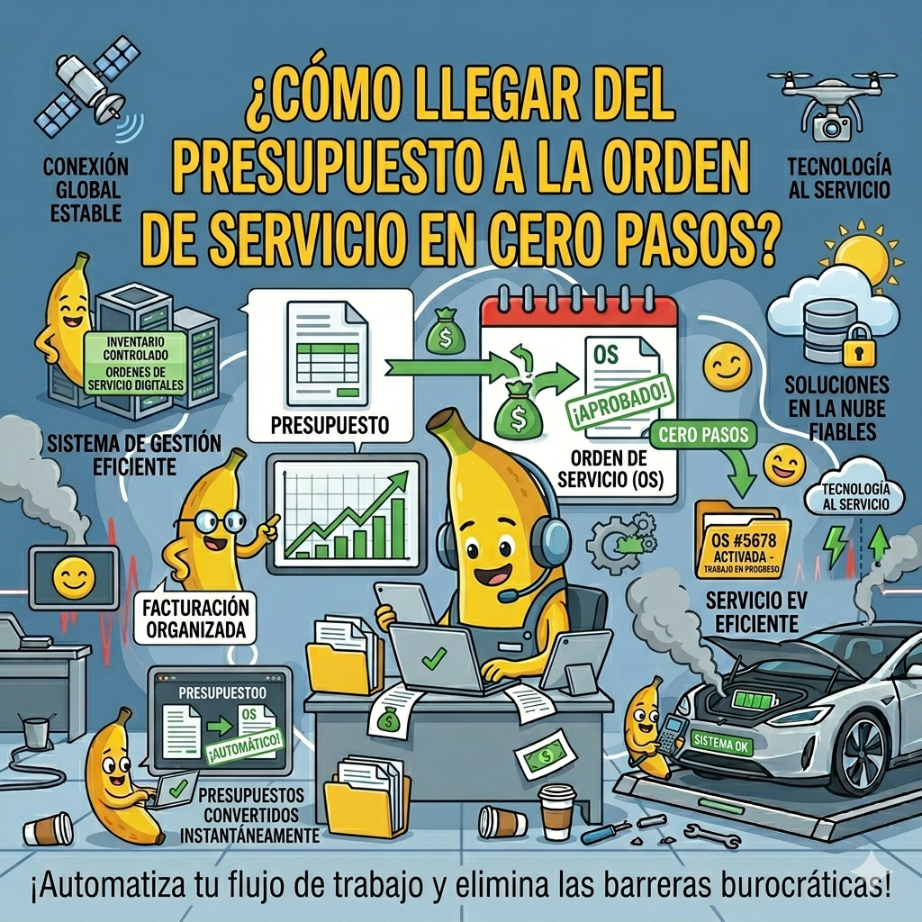 Del presupuesto a la orden de servicio: así funciona el flujo en TallERP