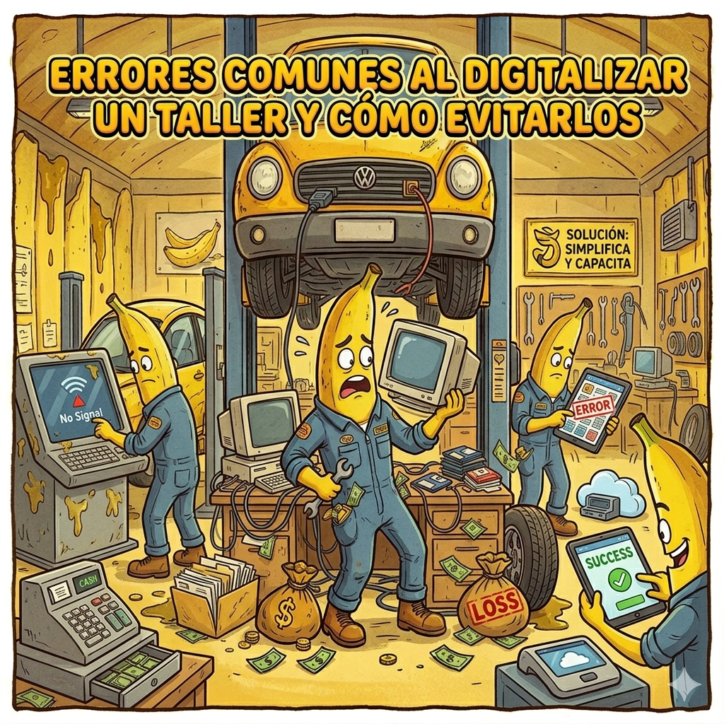 Errores comunes al digitalizar un taller y cómo evitarlos