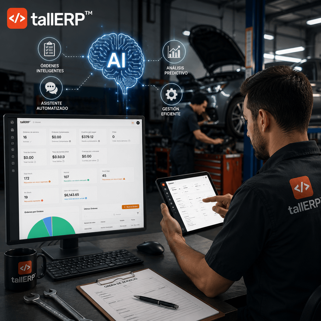 Cómo la Inteligencia Artificial está transformando la administración de los talleres mecánicos